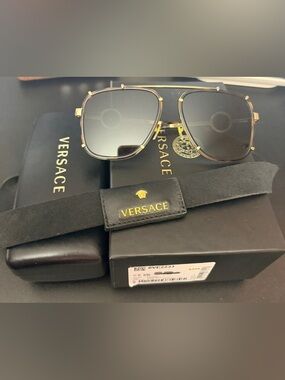 Versace VINTAGE ICON VE 2233 Havana/Dark Grey (1470/87) aviator sunglasses